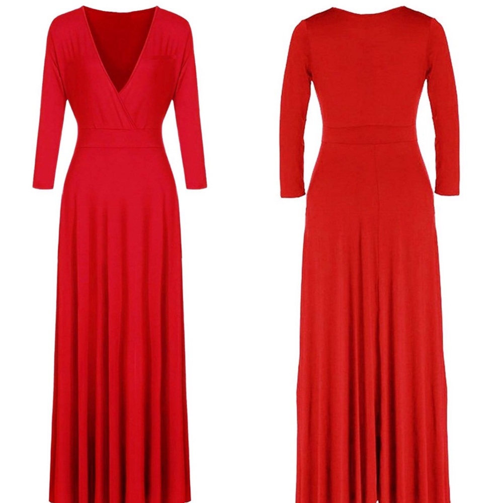 Red:Wherever you go I go ! Plus Size Maxi Dress ❤️ - Picture 3 of 6
